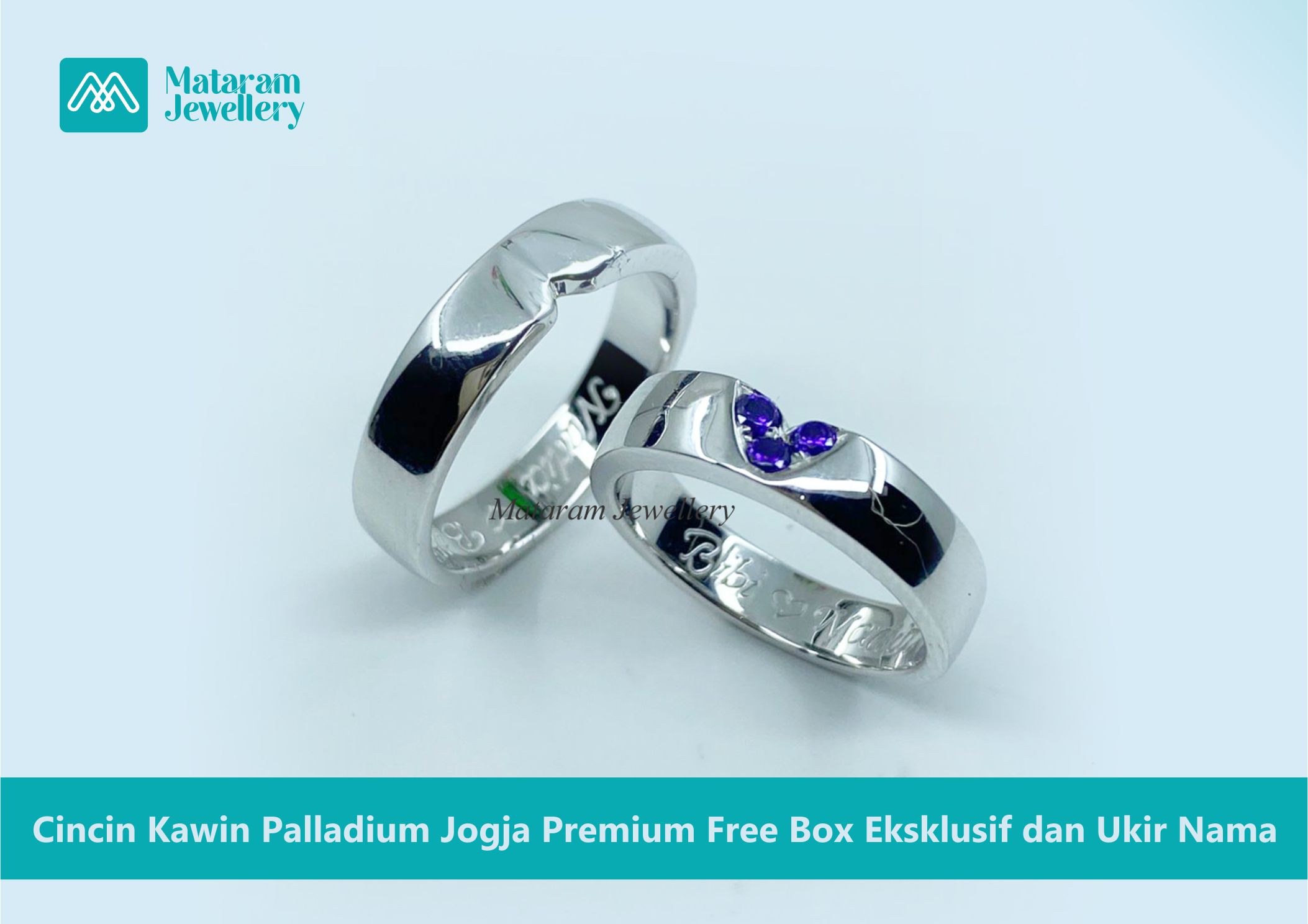 Cincin Kawin Palladium Jogja Premium Free Box Eksklusif dan Ukir Nama
