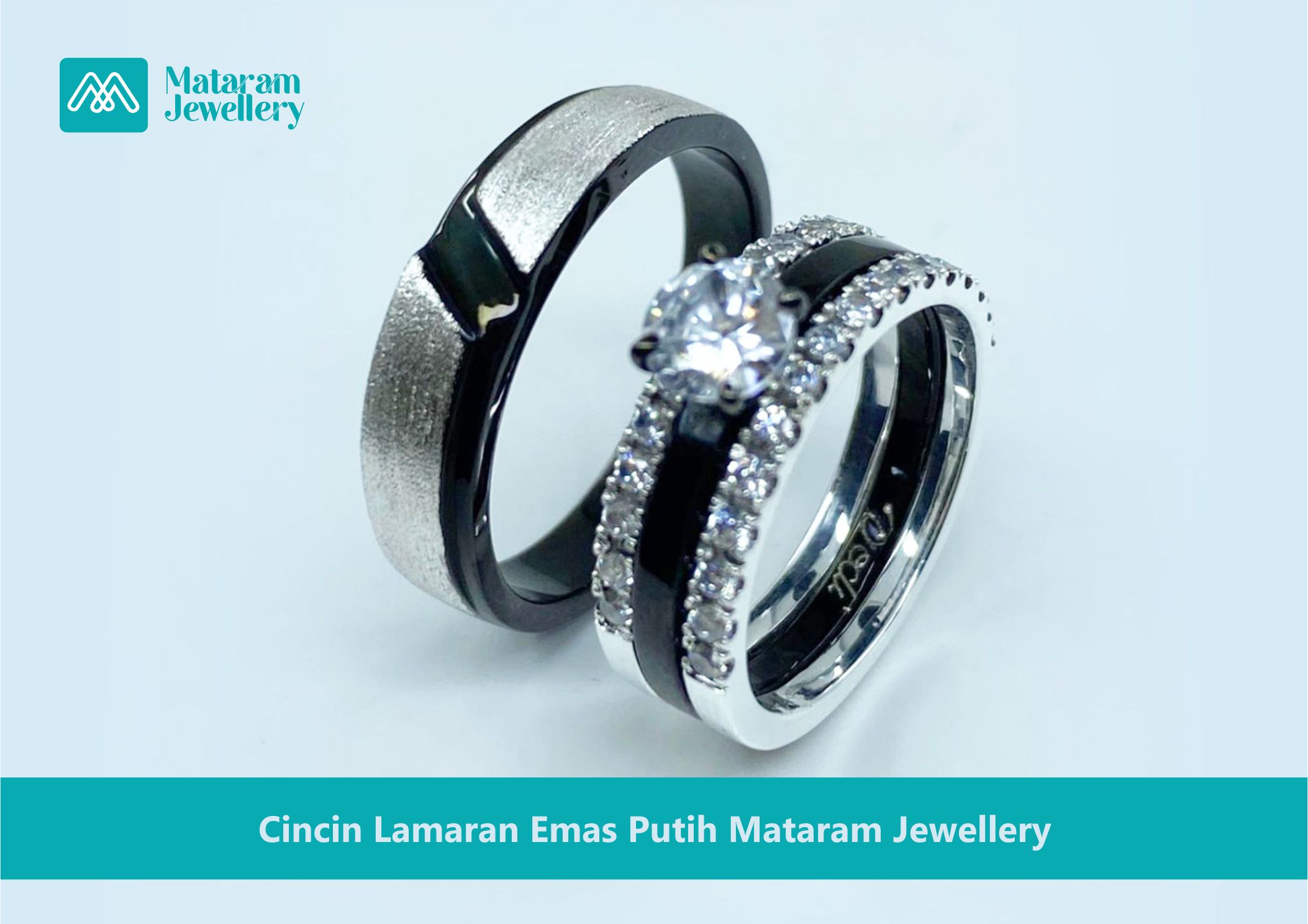 Cincin Lamaran Emas Putih Mataram Jewellery